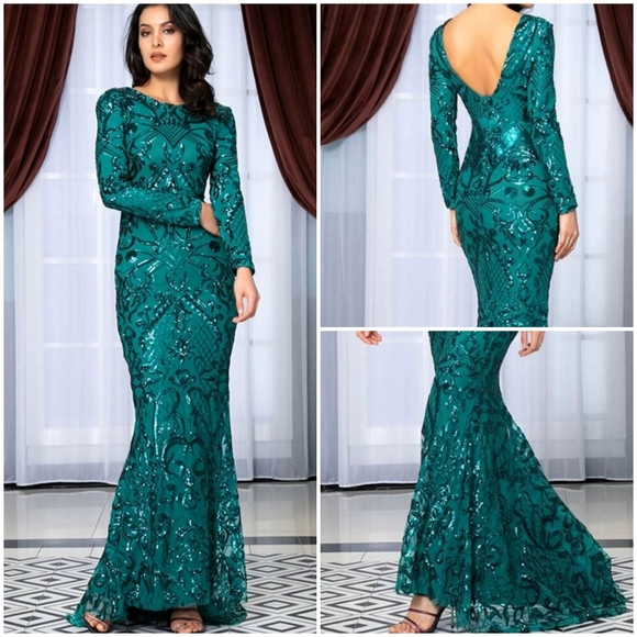SHEIN Dresses & Skirts - Sequin Floor Length Dress